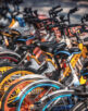 Share electric bikes parked on the sidewalk, Hangzhou