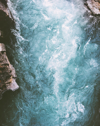 River canyon landscape in Sweden Abisko national park travel aerial view wilderness nature moody scenery