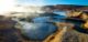 Sol de Manana geysers and geothermal area in the Andean Plateau in Bolivia