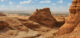 desert landscape mountain panorama , madain saleh , saudi arabia