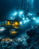 Deep sea mining for rare earth minerals. Concept Mining Industry, Deep Sea Operations, Rare Earth Minerals, Environment Impact, Future Technology